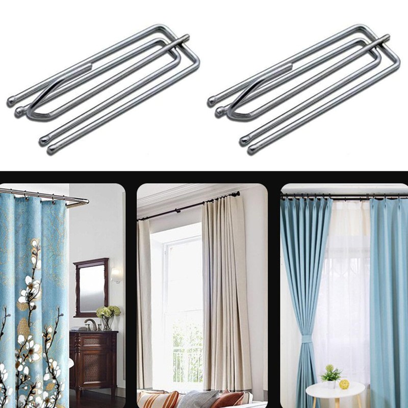 Heavy Duty Metal Curtain Hooks Pinch Pleat Deep Prong Hooks