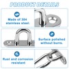 EXLECO 20 x M5 Eye Plate with Eyelet, Stainless Steel