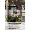 SunGrow Parrot Cage Hammock Swing, Colorful Wooden Swing with Metal