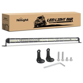 Nilight Slim LED Light Bar 21 Inch 52LED Single Row Spot Flood Combo Fog Driving Work Lighting Roof Bumper Lamp Offroad for 4x4 Trucks SUV ATV UTV
