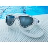 Cressi Cobra Anti Fog Premium Swim Goggles Mask - Clear/Black,