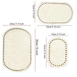 6 Sizes Natural Wood Basket Base, Oval Circle Blank Crochet Basket, Round Basket Base with Hole, for DIY Basket Weaving, Supplies Crafts, Home Textiles