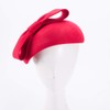 Lawliet Teardrop Women 1940s Wool Felt Fascinator Hat Bow Tam