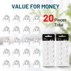 20Pcs Hearing Aid Domes for Oticon, Minifit Bass 6MM Double