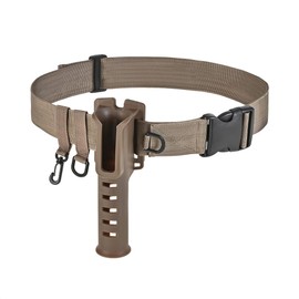 Fishing Waist Belt Rod Holder Adjustable Waist Wading Belt Quick Fishing Rod Belt Portable Waist Belt Pole Outdoor Gear Accessories, Fishing Wader Strap Waist Rod Holder Belt (Khaki)