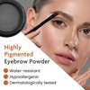 Soft Black Eyebrow Powder – Long-Lasting, Waterproof, Smudge-Proof Brow Powder