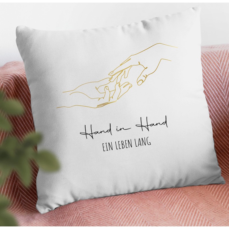 Shirtracer Cushion 50 x 50 cm - Couple - Hand