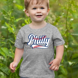 Toddler Philly Baseball Stitching 5/6T Heather Grey T-Shirt