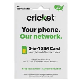 Cricket Wireless BYOD SIM Card Kit 5G, 5G+, 4G, LTE