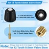 Coolfell Metal Matte Black Shower Knob 3 Piece Replacement, Compatible