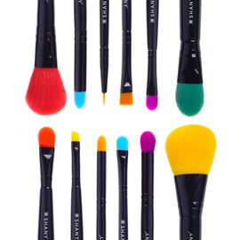 SHANY LUNA 6 PC Double Sided Travel Brush Set with Pouch - Synthetic