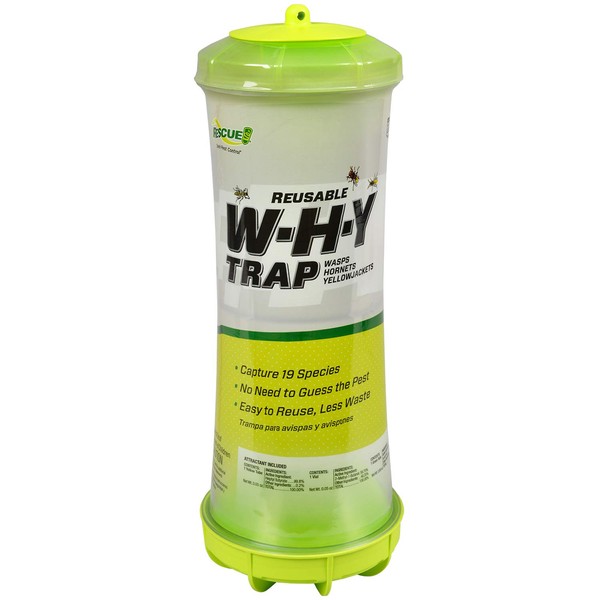 RESCUE! WHY Trap for Wasps, Hornets, & Yellowjackets – Hanging Outdoor Trap