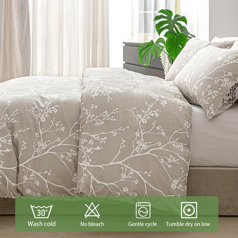 Tokokimo Double Duvet Cover Set - Spring Bedding Sets Reversible,