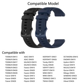 Futanwei Quick Release Watch Bands (Replacement Band Watch Strap) Compatible with Smartwatch IDW13 IDW16 IDW17 IDW19 IDW20 IDW21 IDW23 IDW25 IDW26 & IDW28 (AEAC Tensky Yoever TOOBUR Faweio Fitpolo)