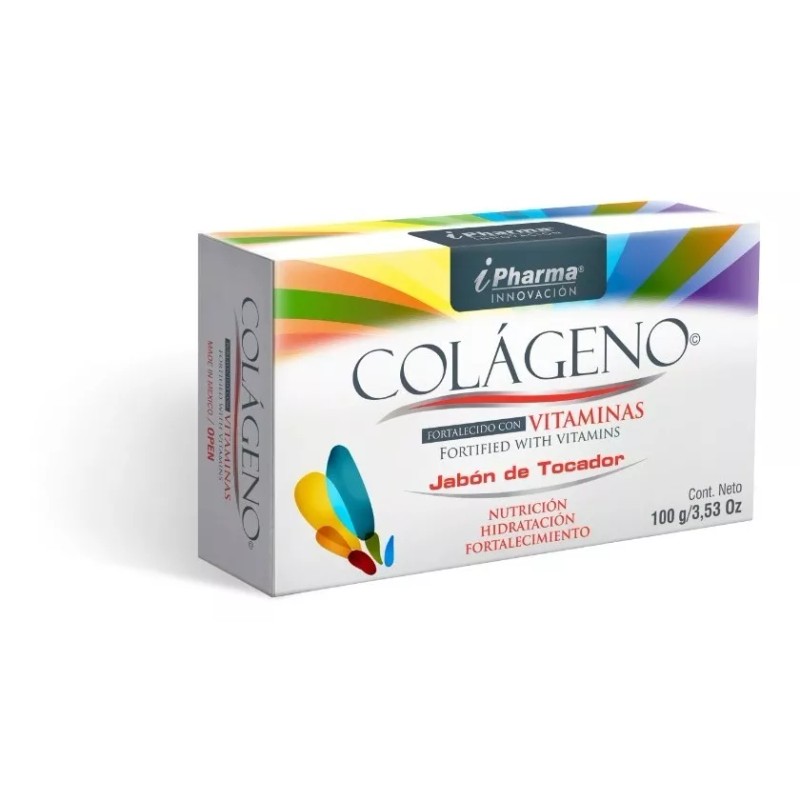 WESERPHARMA 5 Pzas Jabón Colágeno Fortalecido Con Vitaminas 100 Gr