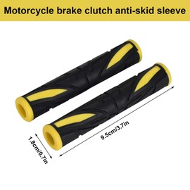 Zimoer 1 Pair Hand Brake Handle Lever Cover Sleeve, Universal Brake Lever Cover, Clutch Levers Hand Grips Handle Covers, Hand Brake Lever Cover, Nonslip Lever Brake Protection for Motorcycles (Yellow)