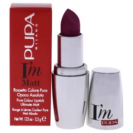 Pupa Milano I Am Matt Pure Colour Lipstick - Dresses Lips in Full, Deep Colour - Matte, Velvety and Extremely Sensory Feel - Glides on without Weighing Lips - 051 Blue Fuchsia -