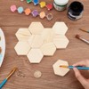 nbeads Pack of 10 Wooden Cut-Outs, 5.3 cm Wide, Hexagon