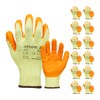 Baratec 12 x Latex Coated Gripper Safety Work Gloves, Men's