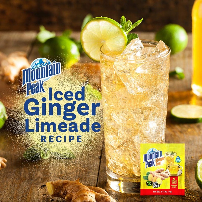 Jamaica Mountain Peak Ginger Instant Tea Unsweetened 14 sachets