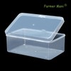 2 Packs Small Transparent Plastic Storage Case, Clear Rectangle Bead