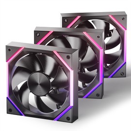 AsiaHorse Asiahorse Nyota 120mm Case Fan with Efficient Cooling, ARGB Fan Lighting, 800-1800RPM Speed Control, and Whisper-Quiet Operation Under 29 dB, Unique Design for PC