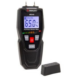 Triplett MS245 Pin/Pinless Moisture Meter for Wood and Building Materials with Audible Indicator
