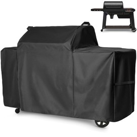 Grill Cover for Traeger Woodridge Pro Grill & Woodridge Elite Grill, 600D Heavy Duty Waterproof Full Length Cover, BAC776 for Traeger TFB97JLH TFC97XLH, Outdoor Pellet Grill Accessory