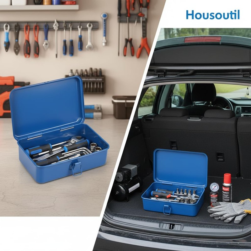 Housoutil Portable Tool Box Repair Tool Storage Container General Tool