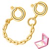 wzhe Bracelet Extender Chain Clasp 24k Gold Plated Necklace Jewelry