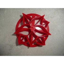 AJT MINI SIZE POINSETTIA CONCHA COOKIE CUTTER MEXICAN SWEET BREAD STAMP USA PR4894