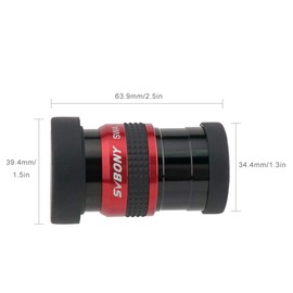 SVBONY SV154 Telescope Eyepiece 1.25 inch SWA 70 Degree 15mm Super Wide Angle Telescope Accessory with Twist Up Eyecups