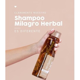 Milagros Champú y Acondicionador Herbal - Romero, Jengibre y Arroz 100% natural | Combate la caída del cabello y promueve su crecimiento.