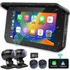 Motorcycle Wireless Carplay, Motorcycle Camera with Front and Rear HD