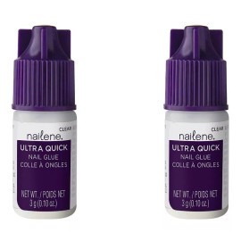 Nailene 2 X Pegamento De Uñas Postizas Ultra Rápido Nailene Manicure