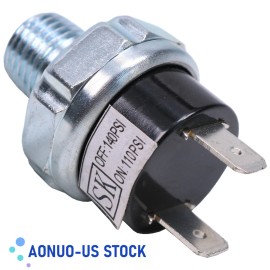 AONUO-US Fit For Train Horn 110-140 PSI Heavy Duty Tank Air Pressure Control Switch Valve