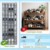 JUNXINSHUN 40 Large Mesh Pocket Over the Door Shoe Organizer,Hanging