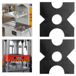 Arbor Press Plate, 20/30 Ton Shop Metal Press Plates, H Frame Hydraulic Shop Press Plate, 4 Notch (1 Pair) (1"X 7"X 7")
