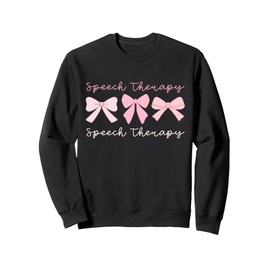 Speech Therapy Coquette Pink Bows SLP Speech Pathology Sweatshirt