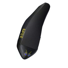 Hidden Comfort Camo HCC Racing seat Cover Compatible with Yamaha Raptor 660 Eyes Logo Black Gripper/Yellow