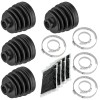 Caltric 2 Rear Axle Outer Inner CV Boot Kit for