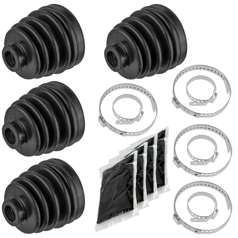 Caltric 2 Rear Axle Outer Inner CV Boot Kit for