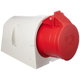 Kopp Kopp 101600002 CEE Wandsteckdose, 5-polig, 16 A, 400 V, rot