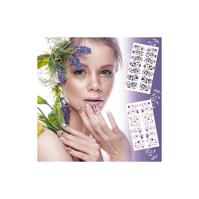 Maitys - 168 unidades, 12 hojas, pegatinas de esmalte de