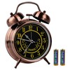 pxy Retro Alarm Clock for Heavy Sleepers 3D Dial Battery
