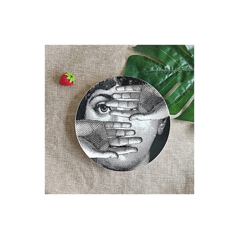 Beccalame Decorative Plates Handmade Ceramic Ornament for Home&Office Wall Decors