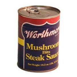 Worthmore Mushroom Bits Steak Sauce 19.5 Oz (Pack of 6)