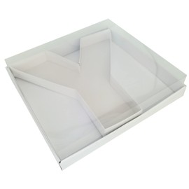 WENPACK 12" White Paper Mache Decorative Strawberries Fillable with Clear Lid