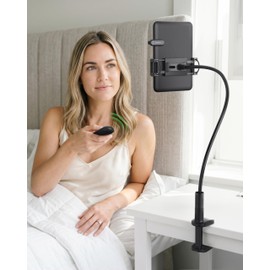Stouchi Gooseneck Kindle Holder with Remote Page Turner for Bed Reading