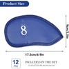 12 PCS Waterproof PU Leather Head Cover Golf Iron Club